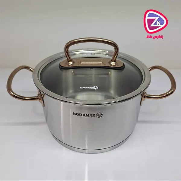  برسی مشخصات سرویس قابلمه ۸ پارچه استیل کرکماز A1149  پرولین Korkmaz Proline