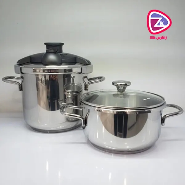 قابلمه و زودپز دو قلو  روگازی استیل کرکماز ۷+۴لیتر  A171 Alia