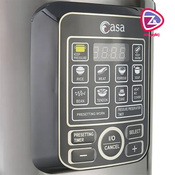Super Casa electric pressure cooker, model CA-208, capacity 8 liters