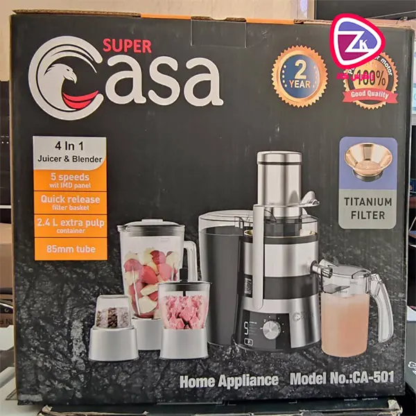 آبمیوه‌گیری ۴ کاره سوپر CA-501